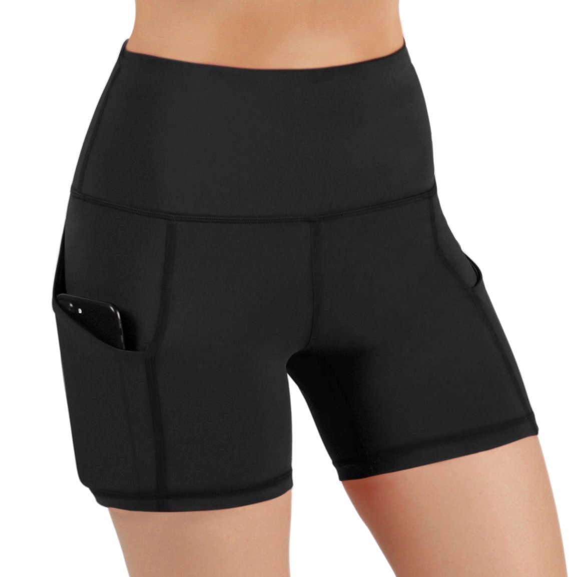 High-Waisted Scrunch Yoga Shorts with Hip Pockets – Activewear Forever